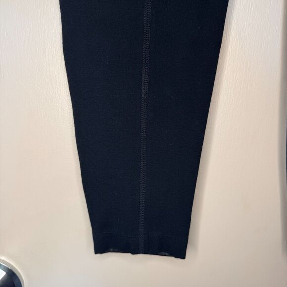 SOMA women's size small S black Smoothing Faux Leather ponte leggings pants - Picture 6 of 10